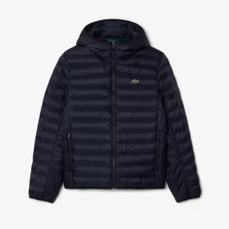 Water Repellent Quilted Hooded Puffed Jacket