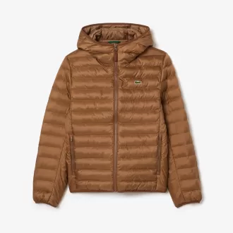 Water Repellent Quilted Hooded Puffed Jacket