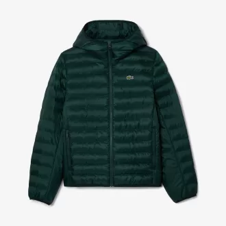 Water Repellent Quilted Hooded Puffed Jacket