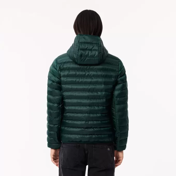 Water Repellent Quilted Hooded Puffed Jacket