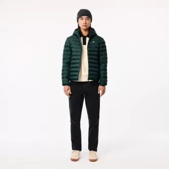 Water Repellent Quilted Hooded Puffed Jacket