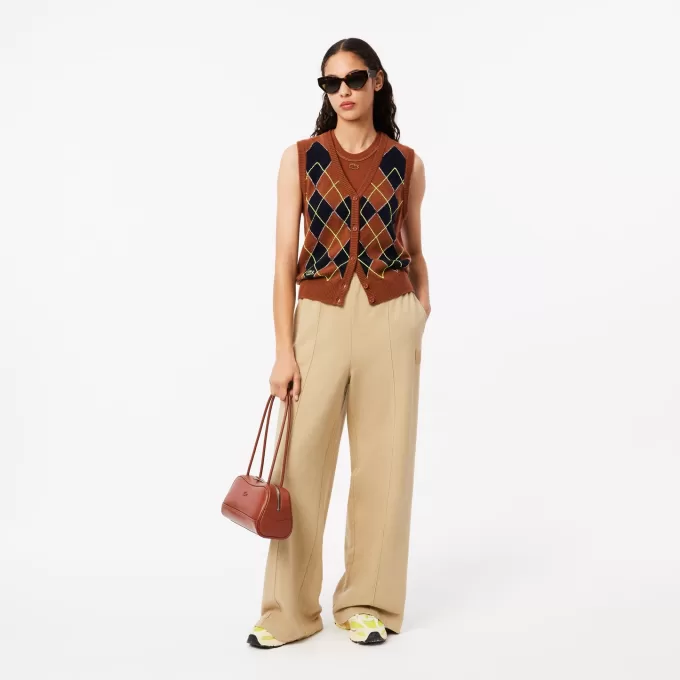 Wide Leg Badge Track Pants