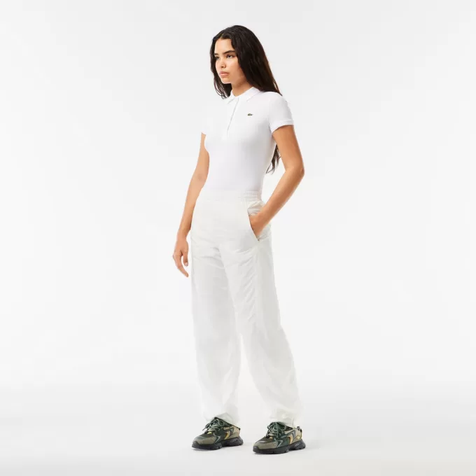 Wide Leg Nylon Sportsuit Track Pants