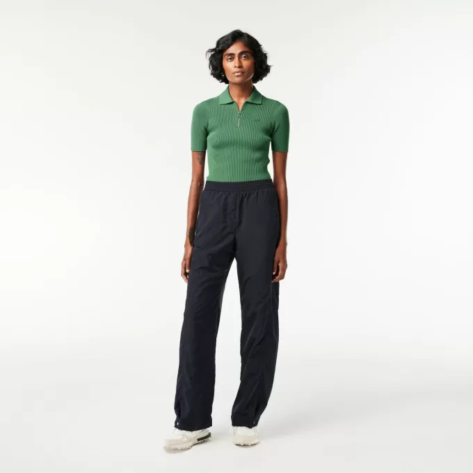 Wide Leg Nylon Sportsuit Track Pants