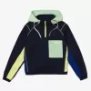 Womens Colour-Block Accents Pullover Windbreaker