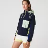 Womens Colour-Block Accents Pullover Windbreaker