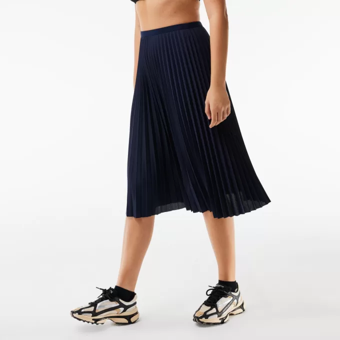 Women’s Elasticized Waist Flowing Pleated Skirt