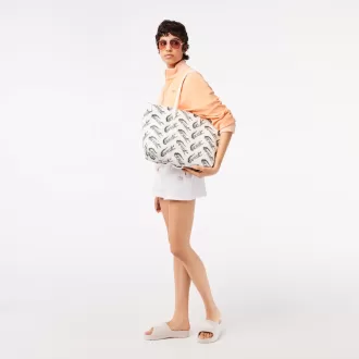 Womens Lacoste L.12.12 Logo Print Tote