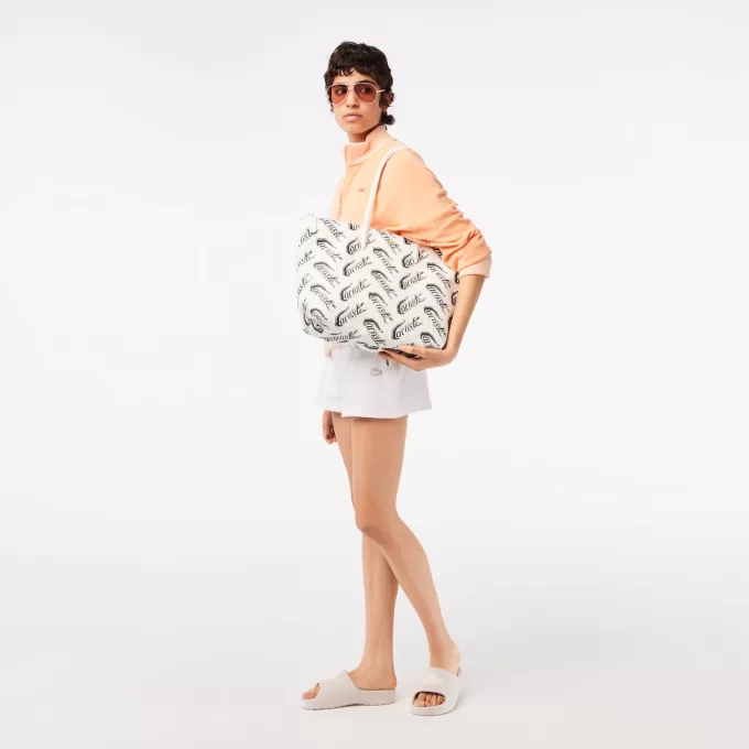 Womens Lacoste L.12.12 Logo Print Tote