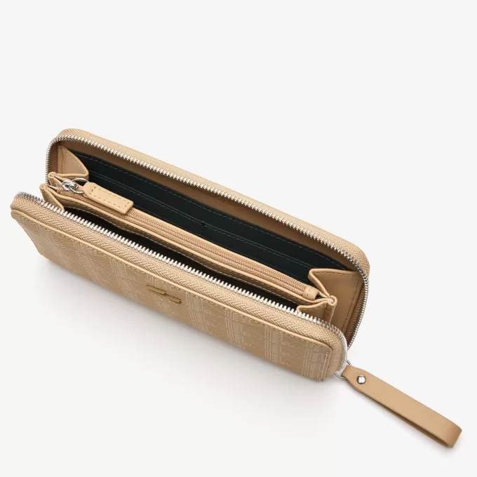 Women’s Lacoste Monogram Print Zip Wallet