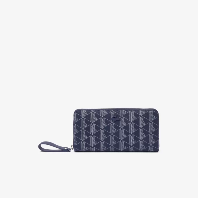 Women’s Lacoste Monogram Print Zip Wallet