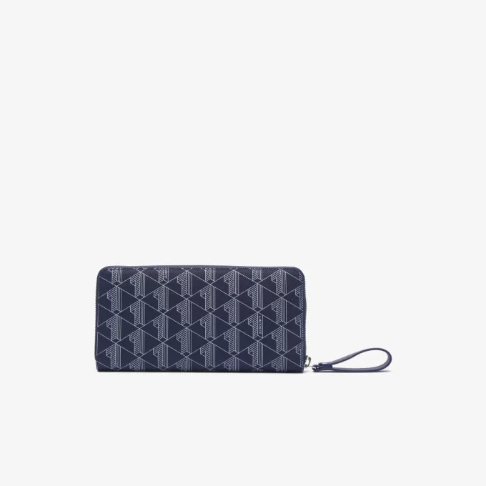Women’s Lacoste Monogram Print Zip Wallet