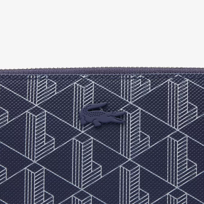 Women’s Lacoste Monogram Print Zip Wallet