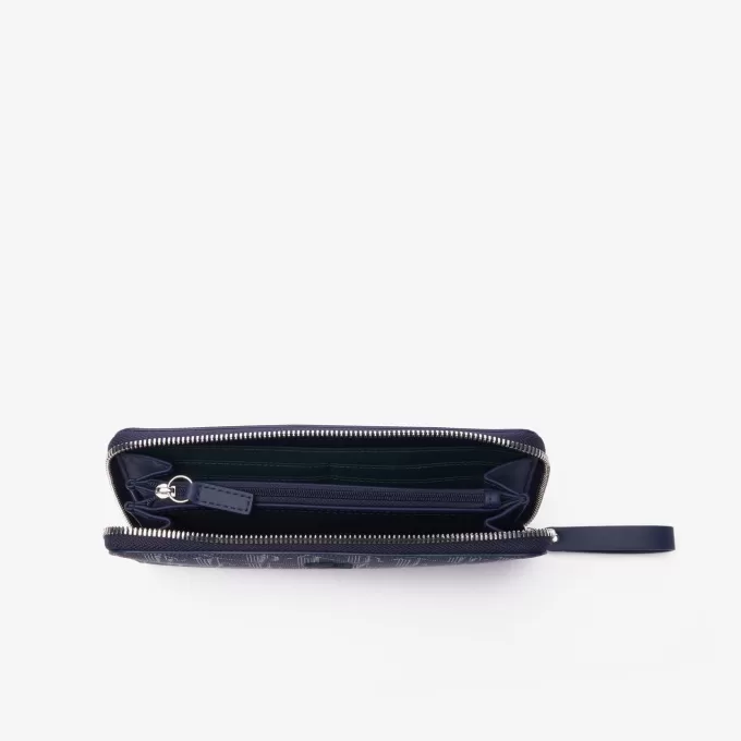 Women’s Lacoste Monogram Print Zip Wallet