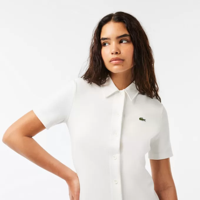 Women’s Lacoste Organic Cotton Buttoned Polo Dress