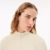 Zip Neck Pearl Rib Wool Sweater