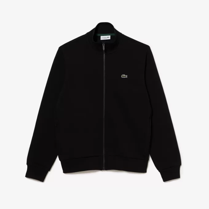 Zip-Up High Neck Fleece Sweatshirt