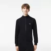 Zip-Up High Neck Fleece Sweatshirt