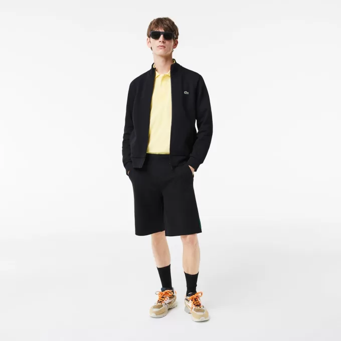 Zip-Up High Neck Fleece Sweatshirt