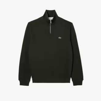 Zip-Up High Neck Interlock Sweatshirt