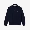 Zip-Up High Neck Interlock Sweatshirt